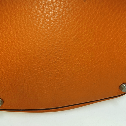 Hermes Picotin 18 Orange  Brown Strap Clemence Taurillon Leather 2003