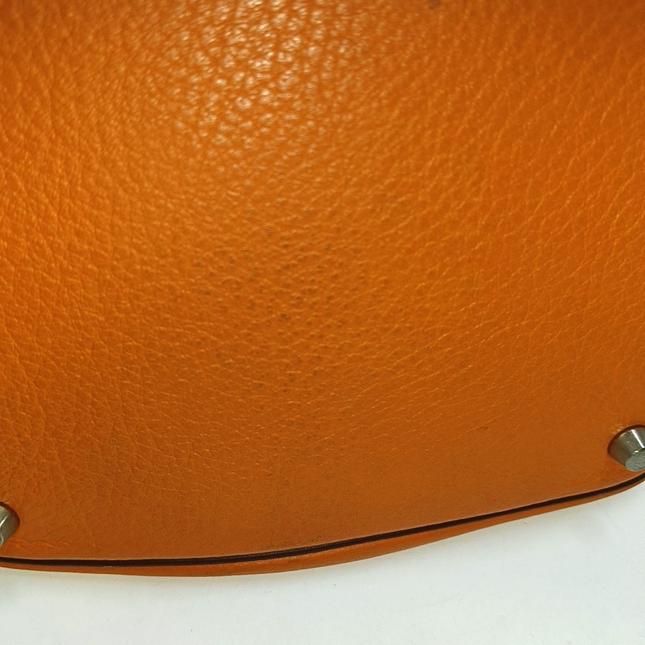Hermes Picotin 18 Orange  Brown Strap Clemence Taurillon Leather 2003