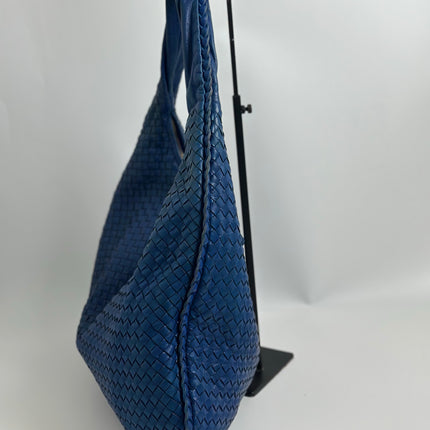 Bottega Veneta Veneta Hobo Navy Leather Bag Maxi 54cm