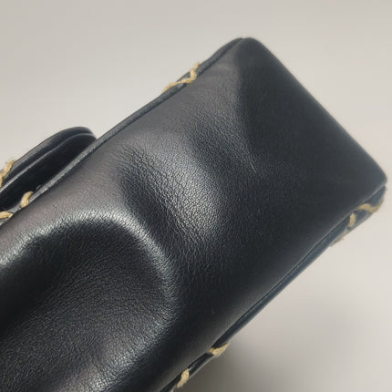 Chanel Wild Stitch Flap Black Leather with Stitching Detail 2000-2002