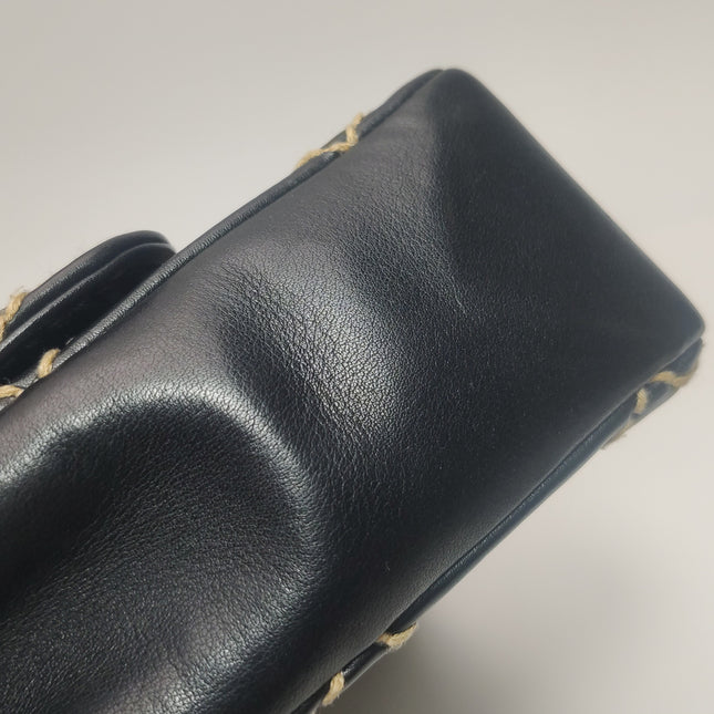 Chanel Wild Stitch Flap Black Leather with Stitching Detail 2000-2002