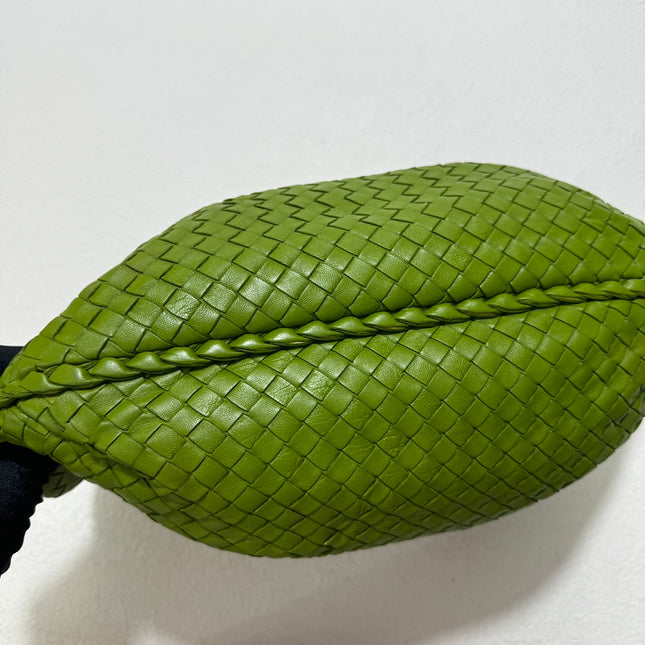 Sold Bottega Veneta Belly Hobo Intrecciato Avocado Green Nappa Leather Medium 40cm