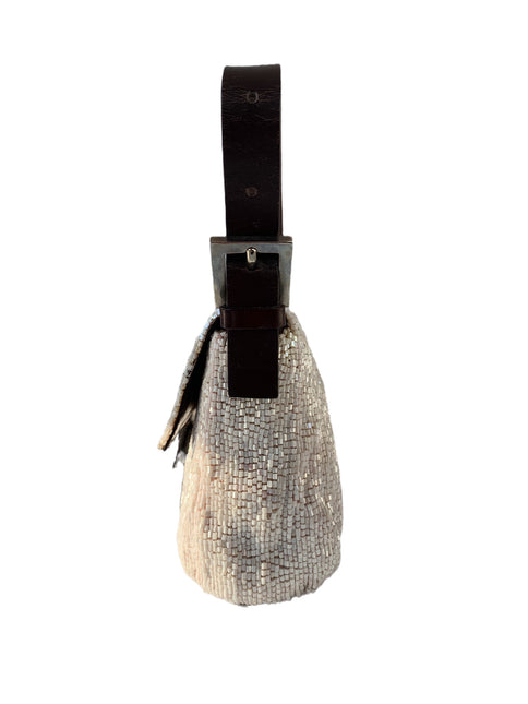 Sold Fendi Baguette Shoulder bag with Cream Beads