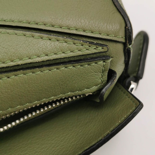 Sold Loewe Puzzle Mini Green Calfskin Leather Crossbody Bag