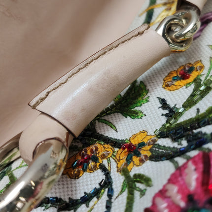 Gucci Horsebit 1955 Small Chain Bag Limited Edition Floral Print Canvas