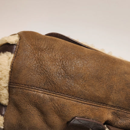 Dior Flight Medium Brown Shearling Leather Shoulder Bag