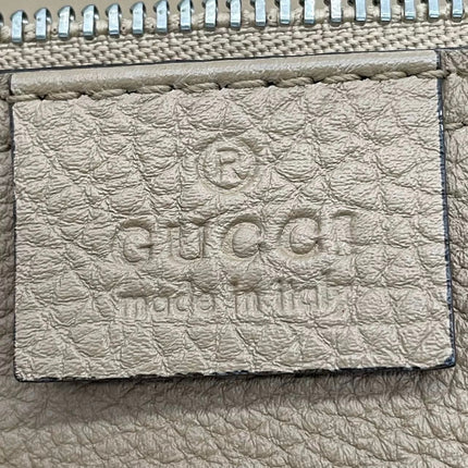 Gucci Jackie Beige Sand Leather Silver Hardware