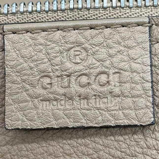 Gucci Jackie Beige Sand Leather Silver Hardware