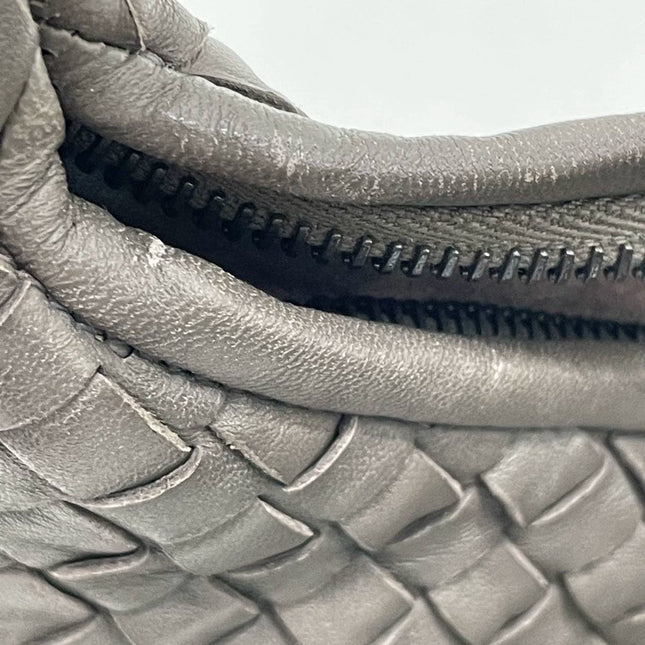 Bottega Veneta Hobo Bag Lambskin leather Grey Medium 40cm