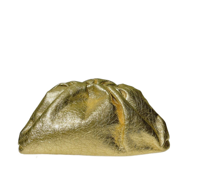 Sold Bottega Veneta Pouch Gold Leather-Luxbags