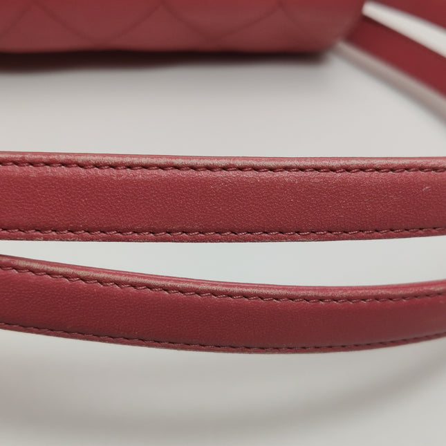 Chanel Kelly Vintage Top Handle Bag Lambskin Leather 24k Gold Hardware