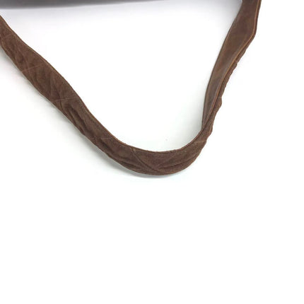 Chanel Vintage Kelly Brown Suede Leather Shoulder Bag Silver Hardware, 1996-1997
