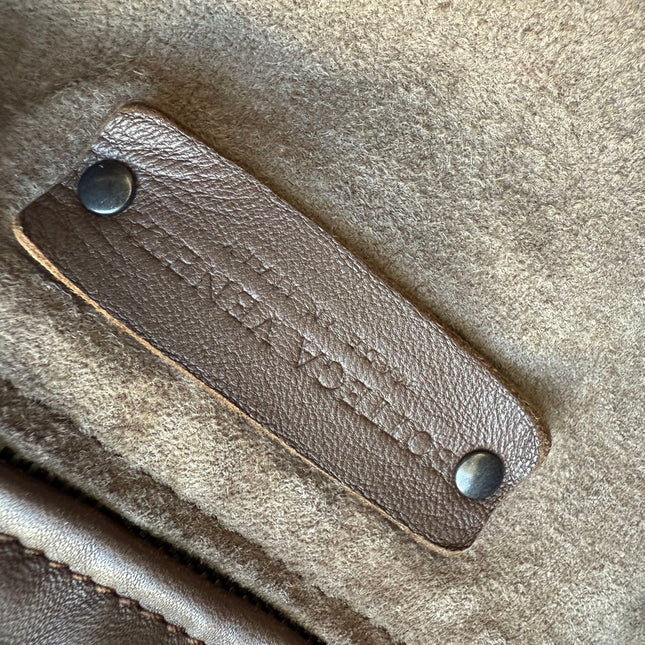 Bottega Veneta Cesta Shopper Tote Intrecciato Milk Chocolate Brown Leather Large 50cm