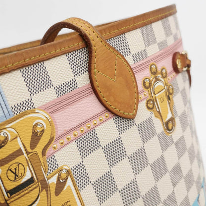 Louis Vuitton Damier Azur Summer Trunks Neverfull MM White