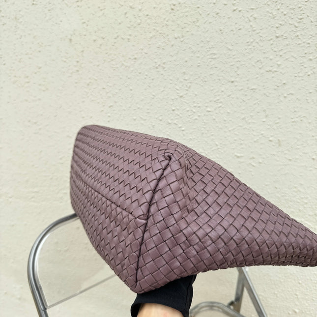 Sold Bottega Veneta Cabat Large Intreccio Leather Tote Bag Dark Lavender Purple 40-43cm