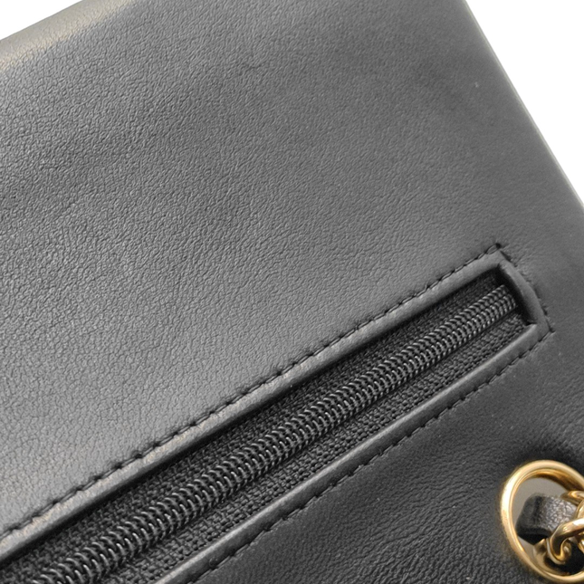 Chanel Timeless Classic Flap Medium Black Lambskin Leather Gold Hardware, 2015-16