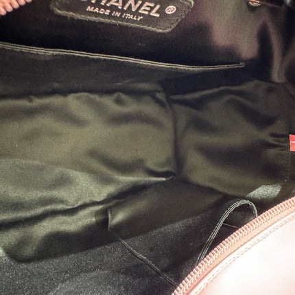 Chanel Cambon Large Pink Calfskin Leather Double Strap Handbag