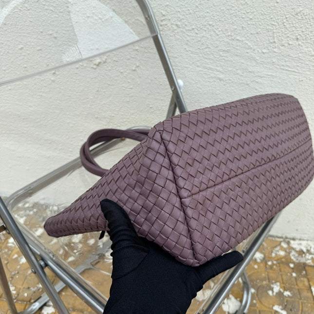 Sold Bottega Veneta Cabat Large Intreccio Leather Tote Bag Dark Lavender Purple 40-43cm