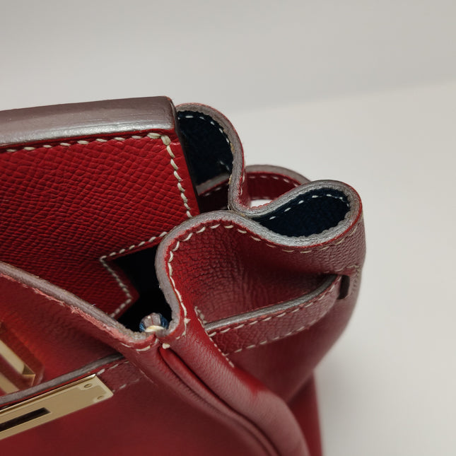 Hermes Birkin 30 Epsom Leather Red Rouge Casaque Gold Hardware 2012