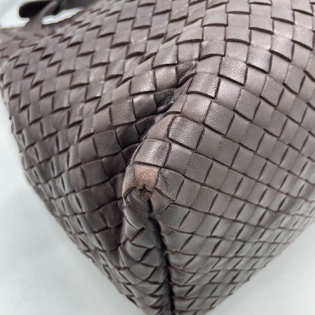 Bottega Veneta Garda Dark Brown Intrecciato Nappa Leather Large 33cm