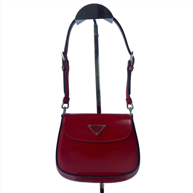 Sold Prada Cleo Flap Burgundy / Red Leather Shoulder bag-Luxbags