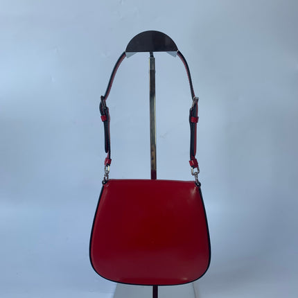 Sold Prada Cleo Flap Burgundy / Red Leather Shoulder bag