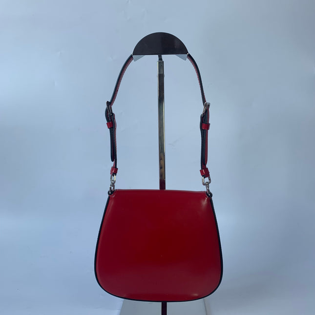 Sold Prada Cleo Flap Burgundy / Red Leather Shoulder bag