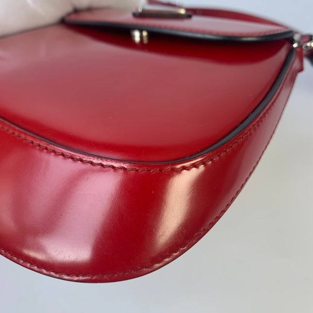 Sold Prada Cleo Flap Burgundy / Red Leather Shoulder bag