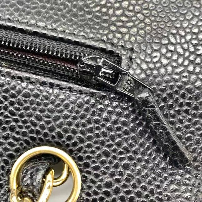 Chanel Classic Flap Medium 2014 Black Caviar Leather Gold Hardware
