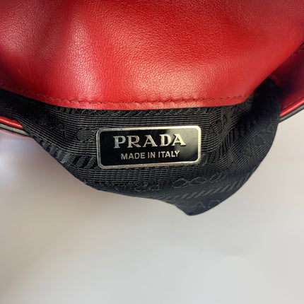 Sold Prada Cleo Flap Burgundy / Red Leather Shoulder bag