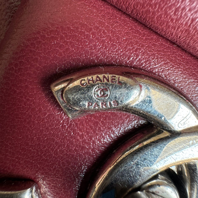 Chanel Classic Flap Medium Chevron Burgundy Quilted Lambskin Leather, 2015