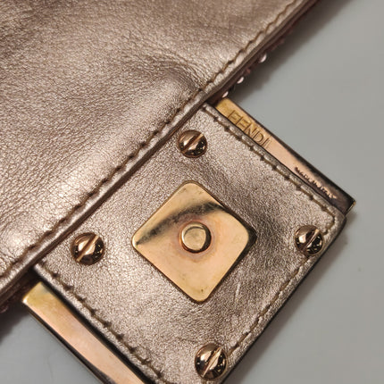 Fendi Baguette Mini Pink Glitter Sequins Valentine's Special Crossbody Bag