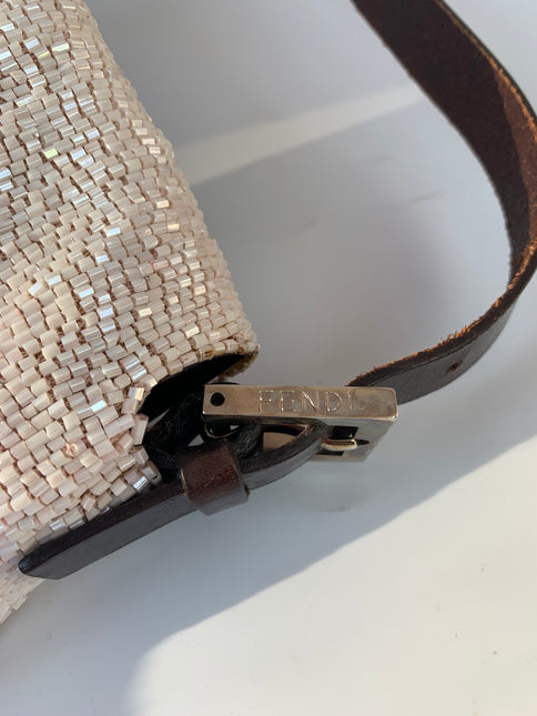 Sold Fendi Baguette Shoulder bag with Cream Beads