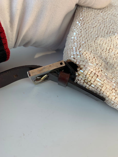 Sold Fendi Baguette Shoulder bag with Cream Beads