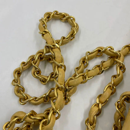 Chanel Diana CC Flap Bag Small Vintage Yellow Lambskin Leather with 24k Gold HW, 1991-1994