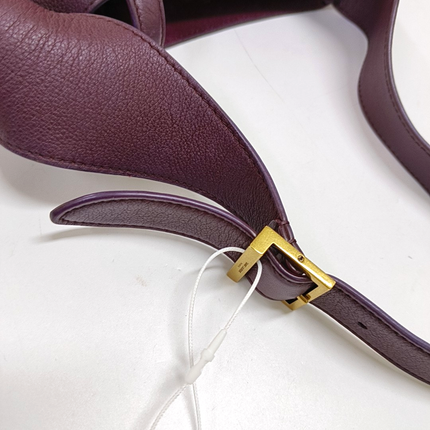 Yves Saint Laurent YSL Le 5 A 7 Hobo Small Burgundy Calfskin Shoulder Bag