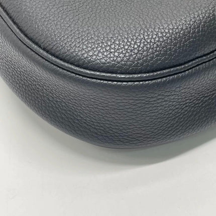 Gucci Jackie 1961 Black Large Pebbled Leather Shoulder Bag with Strap