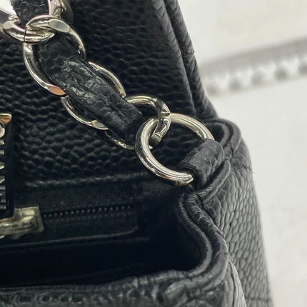 Chanel Classic Flap Mini Black Caviar Silver Hardware 2017-18