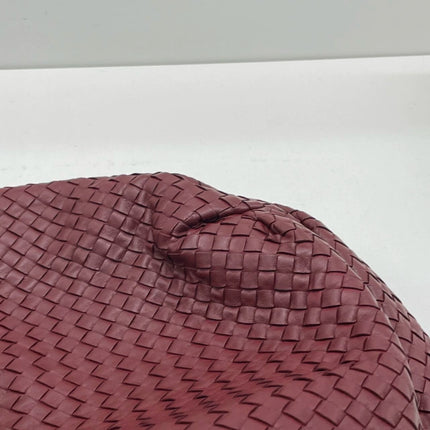 Sold Bottega Veneta Belly Hobo Intrecciato Burgundy Ancora Red Medium 45cm