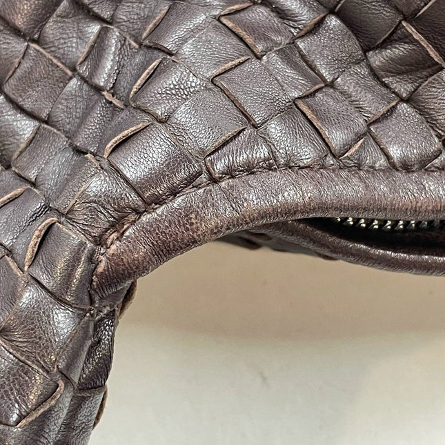 Sold Bottega Veneta Hobo Bag Large Dark Chocolate Brown Lambskin leather 51cm
