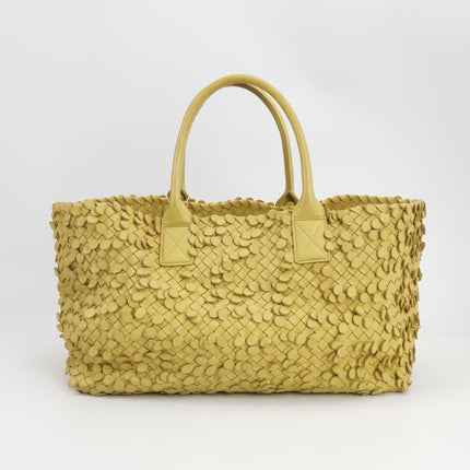 Bottega Veneta Cabat Limited Poussin Paillettes Tote Yellow