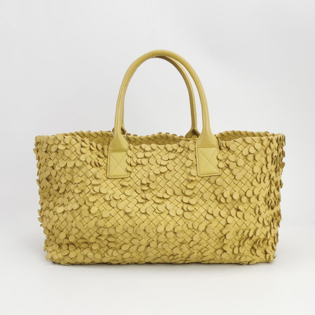 Bottega Veneta Cabat Limited Poussin Paillettes Tote Yellow