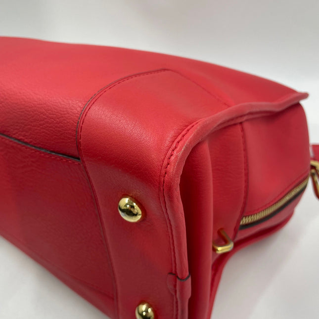 Loewe Amazona 36 Medium Red Leather Snail Lock Gold-tone Hardware