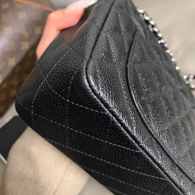 Chanel Classic Flap Mini Black Caviar Silver Hardware 2017-18