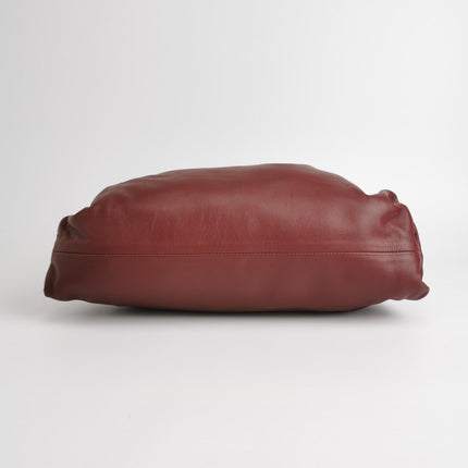 Bottega Veneta Pouch Calfskin Leather Burgundy Large