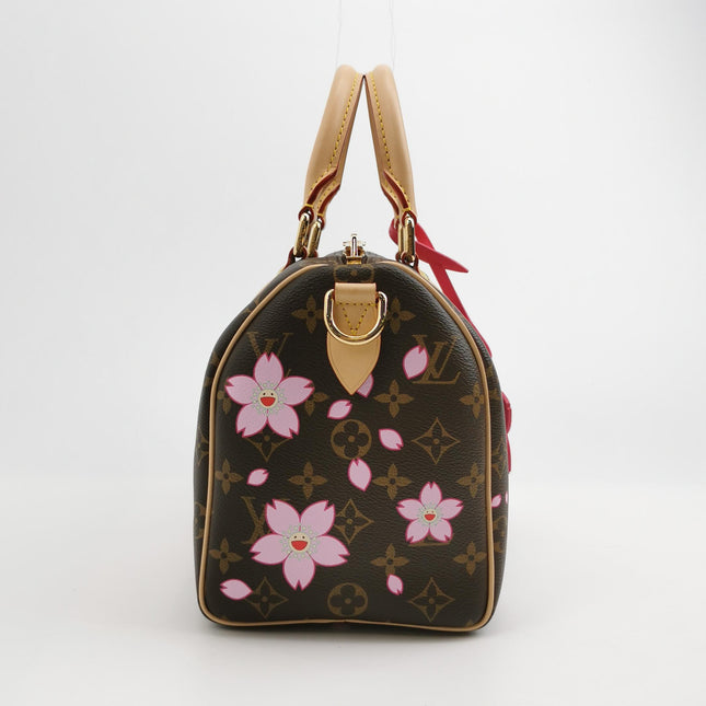 Louis Vuitton x Takashi Murakami Speedy 25 Cherry Blossoms on Monogram Crossbody Bag