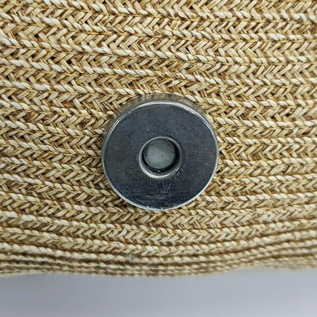 Sold Fendi Mamma Baguette Raffia Straw with Blue Leather