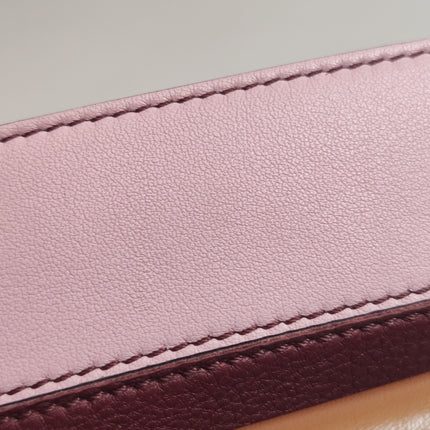 Loewe Puzzle Small Pink Burgundy Stripes Crossbody Bag