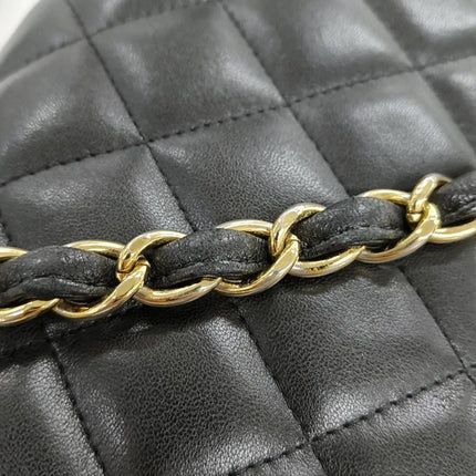 Sold Chanel Classic Flap Jumbo 2010 Black Lambskin Leather Double Flap with Gold Hardware