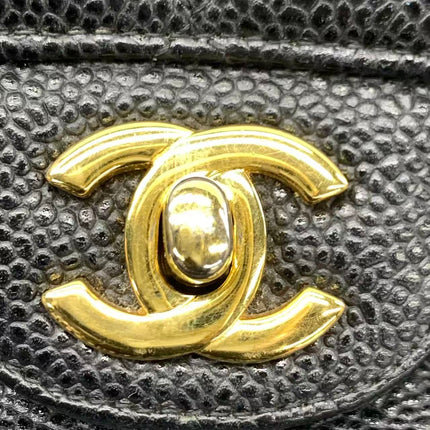 Chanel Classic Flap Medium 2014 Black Caviar Leather Gold Hardware